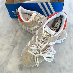 Adidas women’s gazelle bold - wonder beige orange, size 6.5, NWT